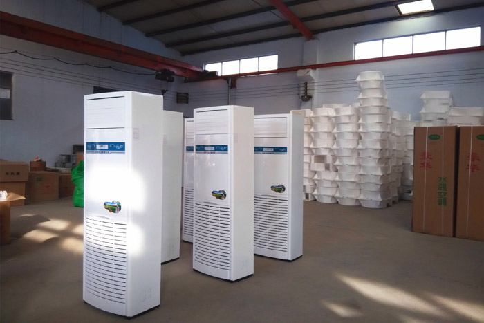 柜式水溫空調(diào)生產(chǎn)場(chǎng)景